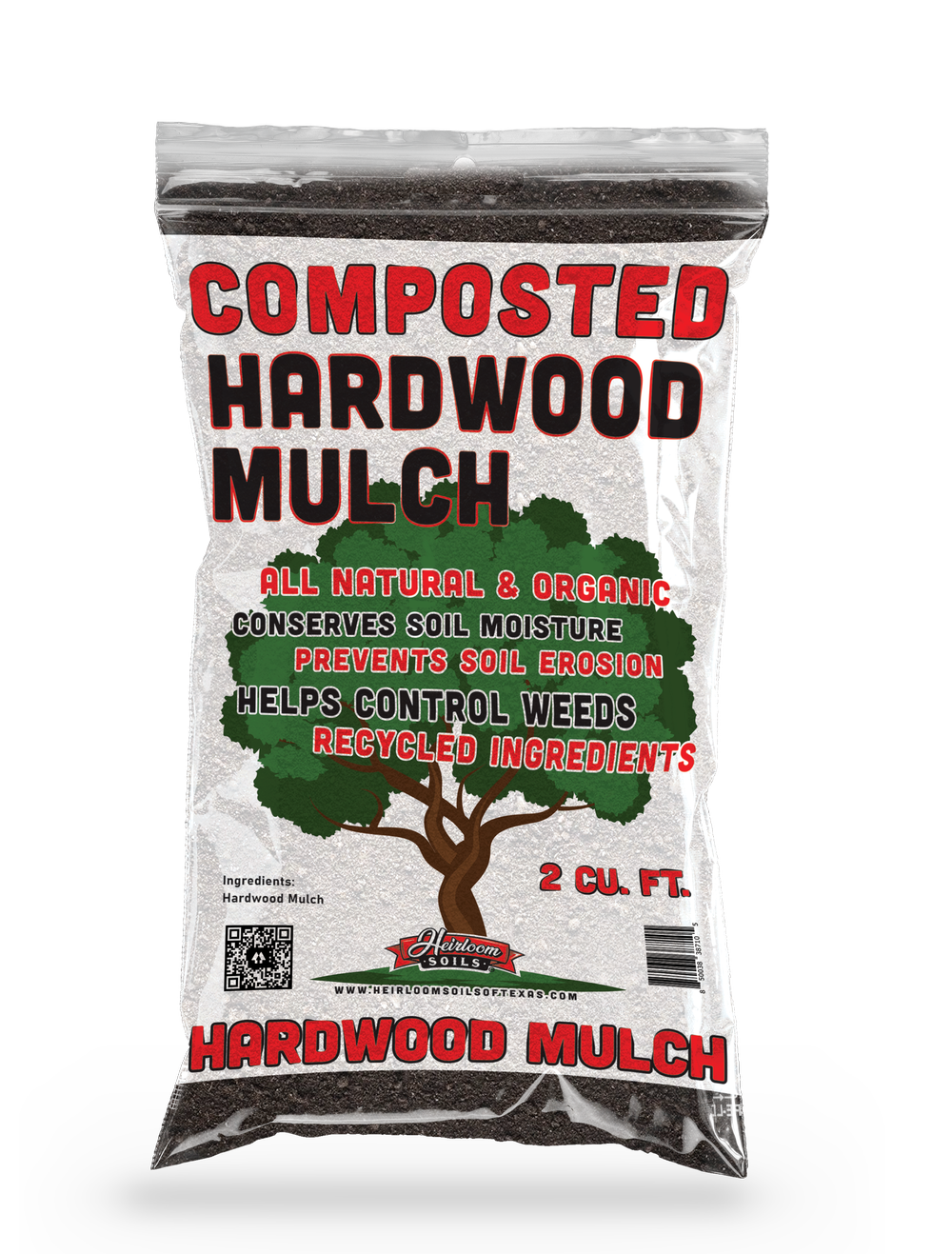 Brown Composted Hardwood Mulch Bag
