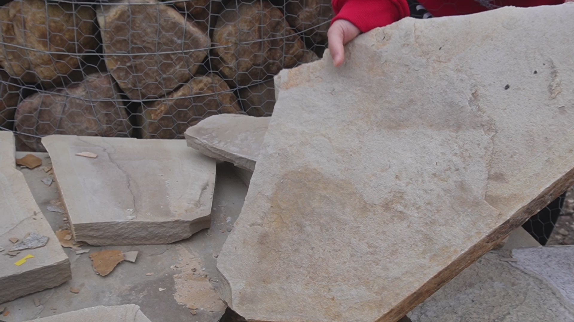 Load video: Cream/White Flagstone